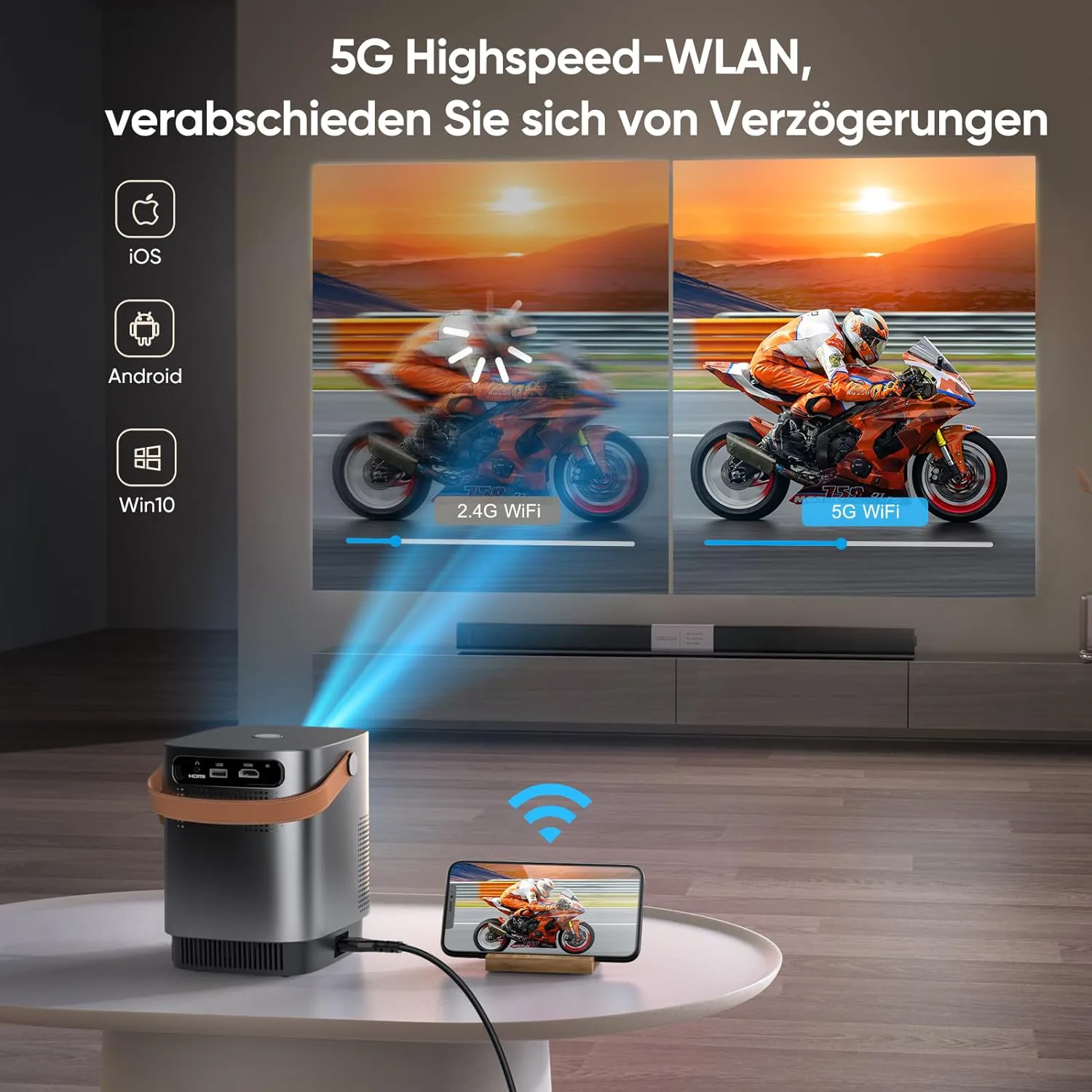 ویدئو پروژکتور تاپترو TOPTRO TR23 - وایرلس سریع